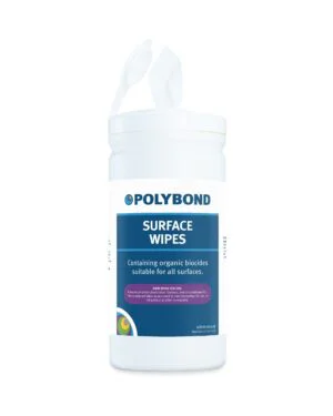Polybond Hygiene Surface Wipes – Alcohol-Free Antibacterial Multi-Surface Cleaner (150 Large Wipes)