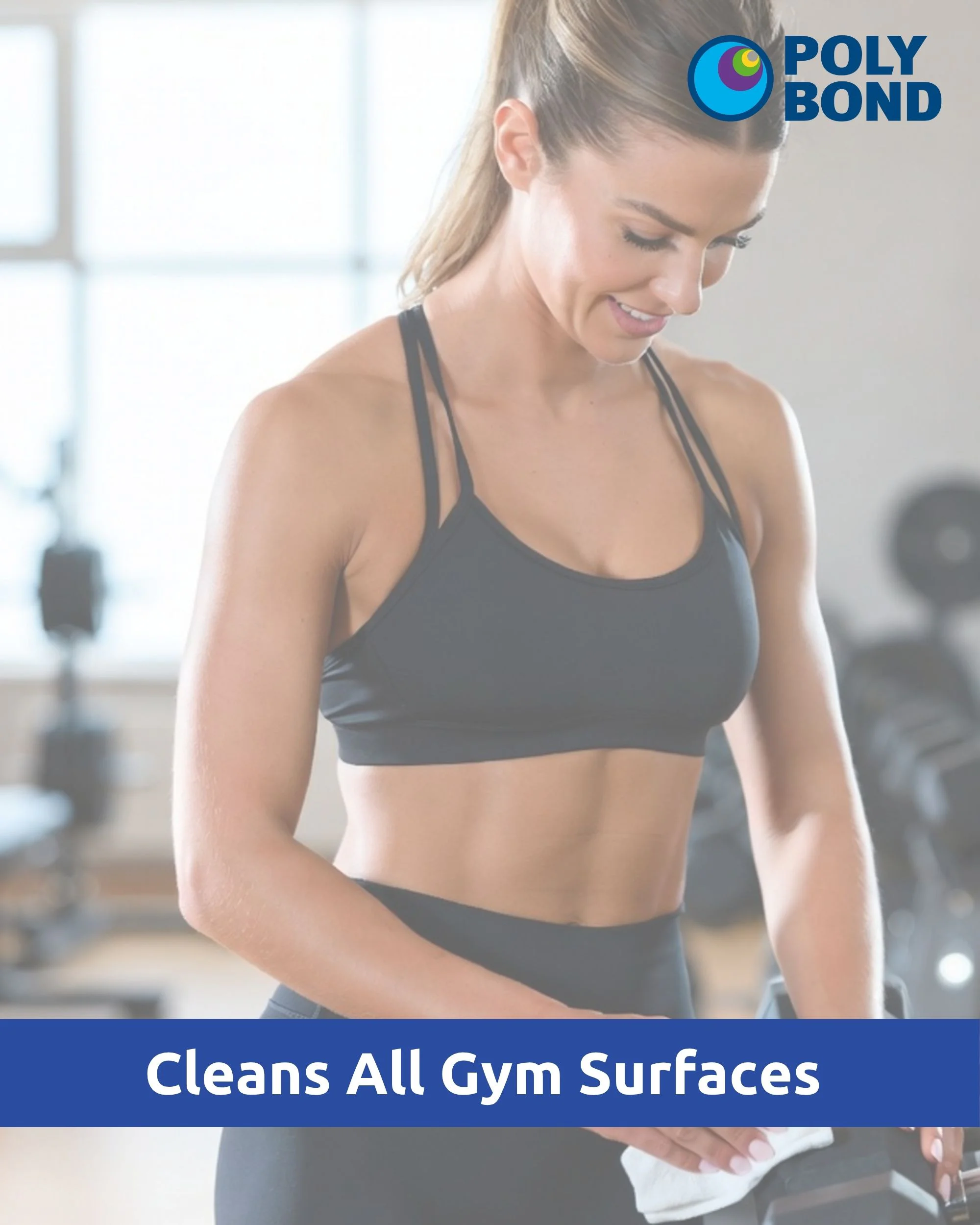 Polybond Antimicrobial Gym Wipes – Extra Large, Alcohol-Free, Antibacterial & Antiviral (125 Wipes) - Image 3